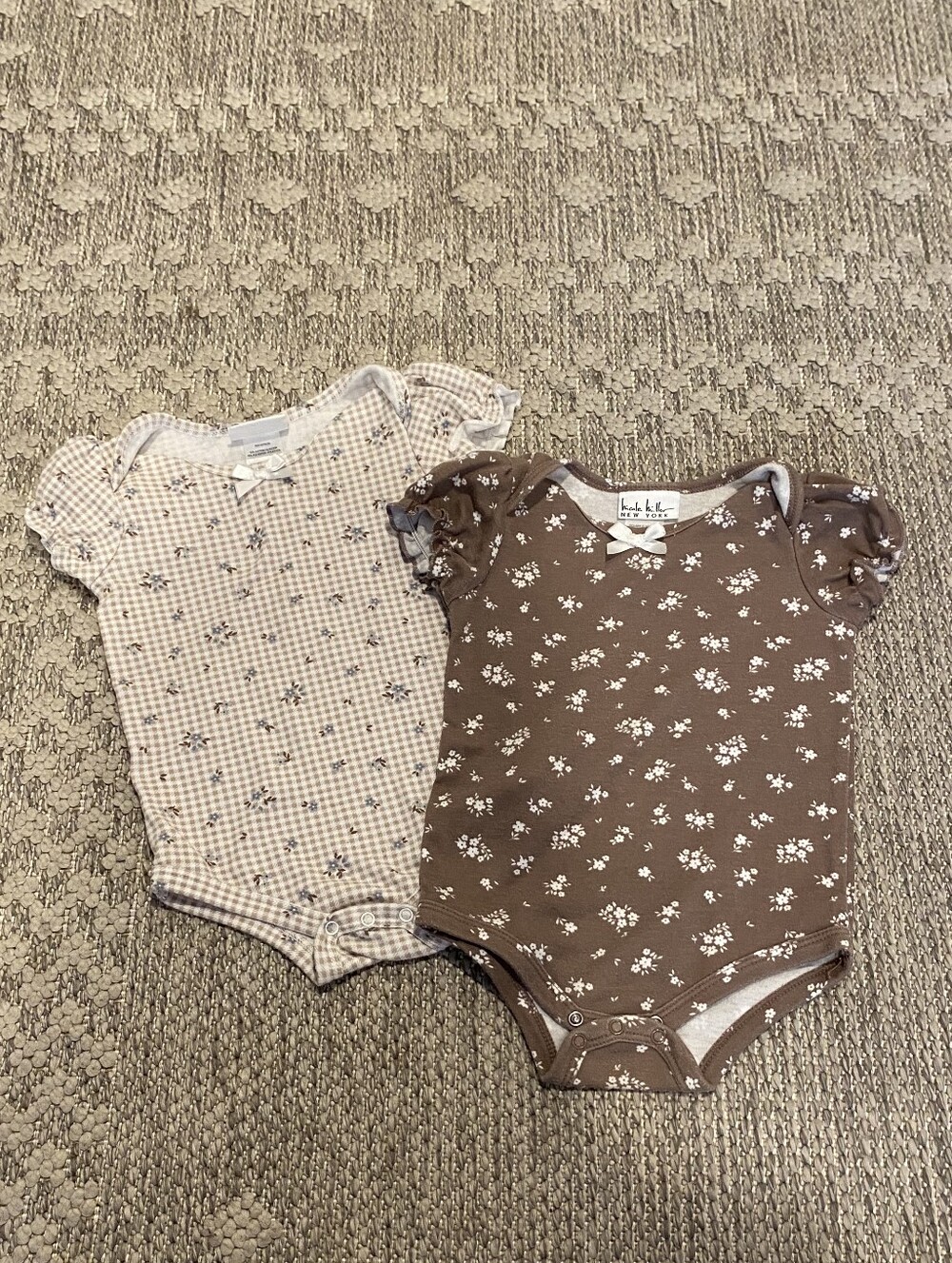 Nicole Miller Baby Girl 2-pack Floral Short-sleeve One-Piece Bodysuit